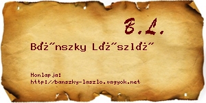 Bánszky László névjegykártya